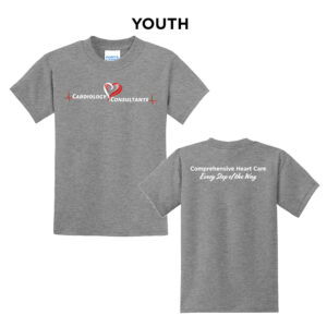 Cardiology Consultants Youth Short Sleeve Tee-Athletic Heather