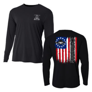 Cat Daddy Adult Cooling Performance long sleeve Crew Tee-Black