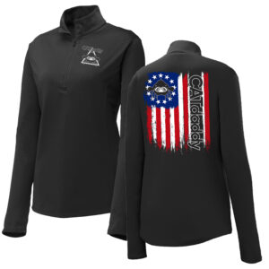 Cat Daddy Sport-Tek Ladies PosiCharge Competitor 1/4 Zip Pullover-Black