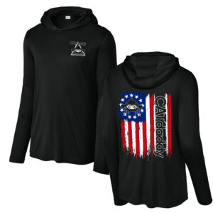 Cat Daddy Sport-Tek Posi-UV Pro Long Sleeve Hoodie-Black