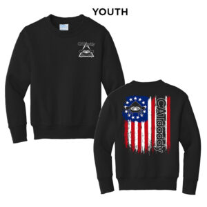 Cat Daddy Youth Fleece Crewneck Sweatshirt-Black