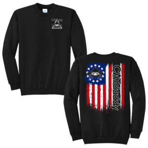 Cat Daddy Unisex Core Fleece Crewneck Sweatshirt-Black