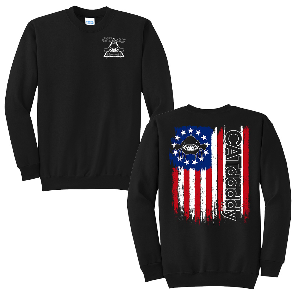 Cat Daddy Unisex Core Fleece Crewneck Sweatshirt-Black