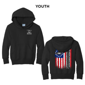 Cat Daddy Youth Fleece Hooded Sweatshirt-Black