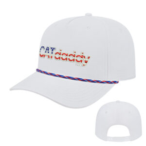 Cat Daddy ICON performance rope golf cap-White/Red/White Royal
