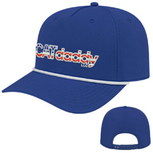 Cat Daddy ICON performance rope golf cap-Royal/White