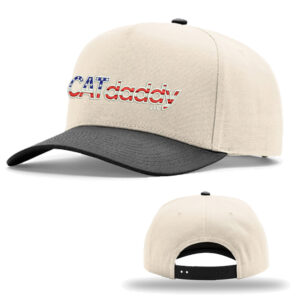 Cat Daddy Richardson Full Fabric 5 Panel Champ Cap-Cream/Black