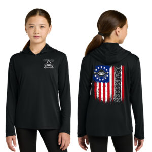 Cat Daddy Sport-Tek Youth Posi-UV Pro Long Sleeve Hoodie-Black