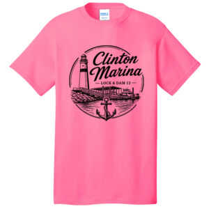 Clinton Marina Unisex Short Sleeve Tee-Neon Pink
