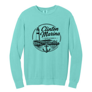 Clinton Marina Comfort Colors Unisex Lightweight Crewneck Sweatshirt-Chalky Mint