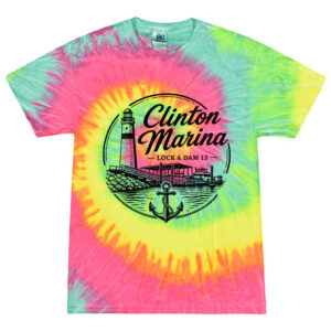 Clinton Marina Colortone Multi Color Tie Dyed T shirts Unisex-Minty Rainbow