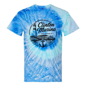 Clinton Marina Colortone Multi Color Tie Dyed T shirts Unisex-Blue Jerry