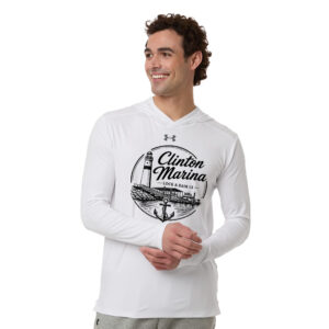 Clinton Marina Under Armour Mens Team Vanish Performance Hoodie-White