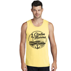 Clinton Marina Port Company Pigment Dyed Tank Top Men-Popcorn