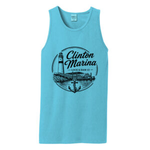 Clinton Marina Port Company Pigment Dyed Tank Top Men-Tidal Wave