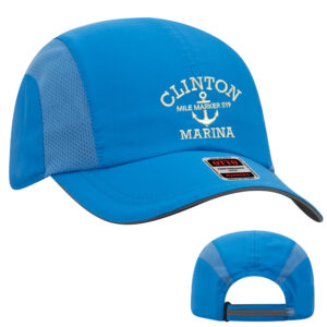 Clinton Marina OTTO Cap Reflective 6 Panel Running Cap-Neon Blue