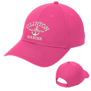 Clinton Marina Port Company Six-Panel Twill Cap-Neon Pink
