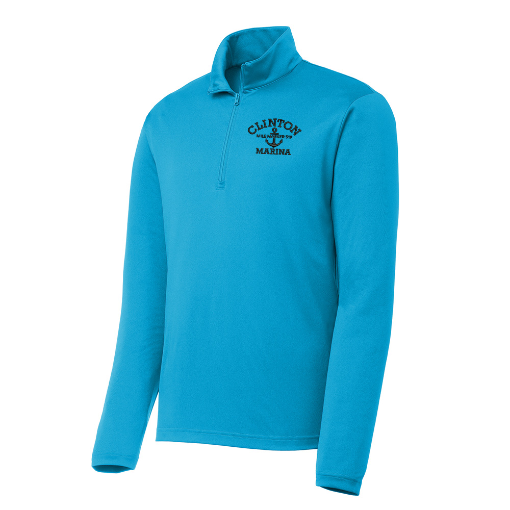 Clinton Marina Sport-Tek PosiCharge Competitor 1/4 Zip Pullover Men-Atomic Blue