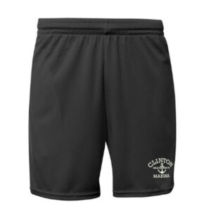 Clinton Marina A4 7″ Flatback Mesh shorts  with side pockets-Black