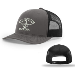 Clinton Marina Richardson Pro Crown Mesh Back Adjustable back cap Split-Charcoal/Black