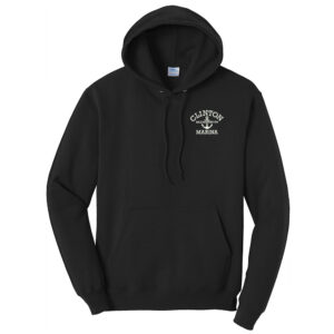 Clinton Marina Unisex Fleece Hooded Sweatshirt-Black