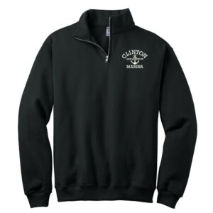 Clinton Marina JERZEES Unisex Nublend Cadet Collar Sweatshirt-Black