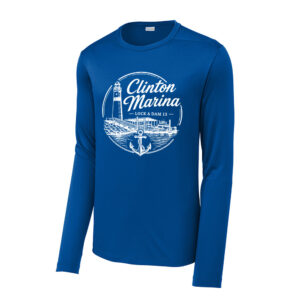 Clinton Marina  Sport-Tek Men Posi-UV Pro Long Sleeve Tee -royal