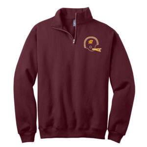 Central Michigan Jerzees Unisex NuBlend 1/4 Zip Cadet Collar Sweatshirt-Maroon
