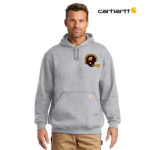Central Michigan Carhartt Men Midweight Hooded Sweatshirt-Heather Grey