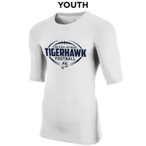 08. Colfax-Mingo Football YOUTH Compression Short Sleeve Tee – White
