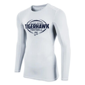 09. Colfax-Mingo Football Compression Long Sleeve Tee – White