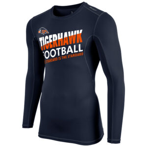 11. Colfax-Mingo Football  Compression Long Sleeve Tee – Navy
