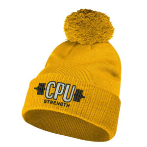 CPU Strength Conditioning Adidas Solid Cuffed Pom Beanie-Gold