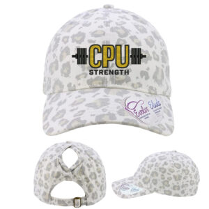 CPU Strength Conditioning Infinity Her Women’s Garment-Washed Fashion Print Cap – HATTIE-Snow Leopard