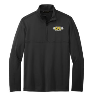 CPU Strength Conditioning Port Authority Men Smooth Fleece 1/4-Zip-Deep Black