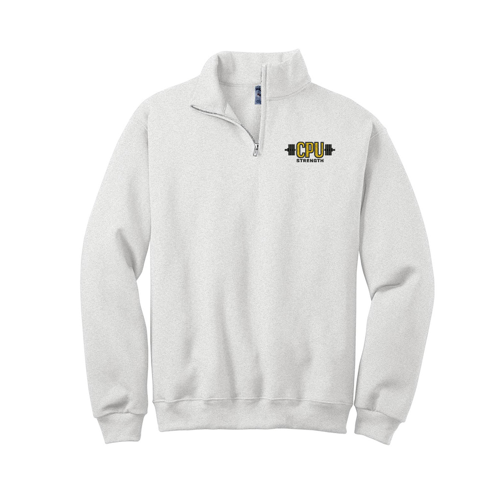 CPU Strength Conditioning JERZEES Unisex Nublend Cadet Collar Sweatshirt-Ash
