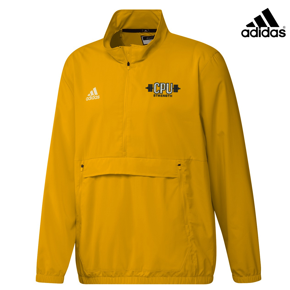CPU Strength Conditioning Adidas Stadium 1/4 Zip Woven Pullover-Gold