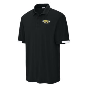 CPU Strength Conditioning Sport-Tek Men Club Colorblock Polo-Black/White