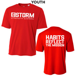 Storm Strength YOUTH Cooling Performance Tshirt-Scarlet