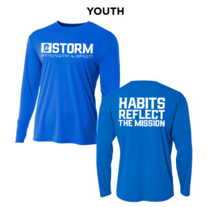 Storm Strength Adult Cooling Performance long sleeve Crew Tee-Royal