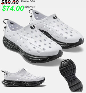 Storm Strength Kane Revive Active Recovery Shoe-White/Black Speckle