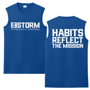 Storm Strength Men Performance Sleeveless Tee-Royal
