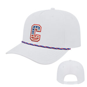 Storm Strength ICON performance rope golf cap-White/Red/White/Royal