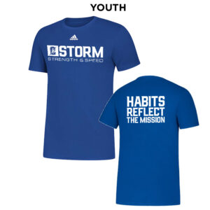 Storm Strength Adidas Youth Amplifier Short Sleeve Tee-Collegiate Royal