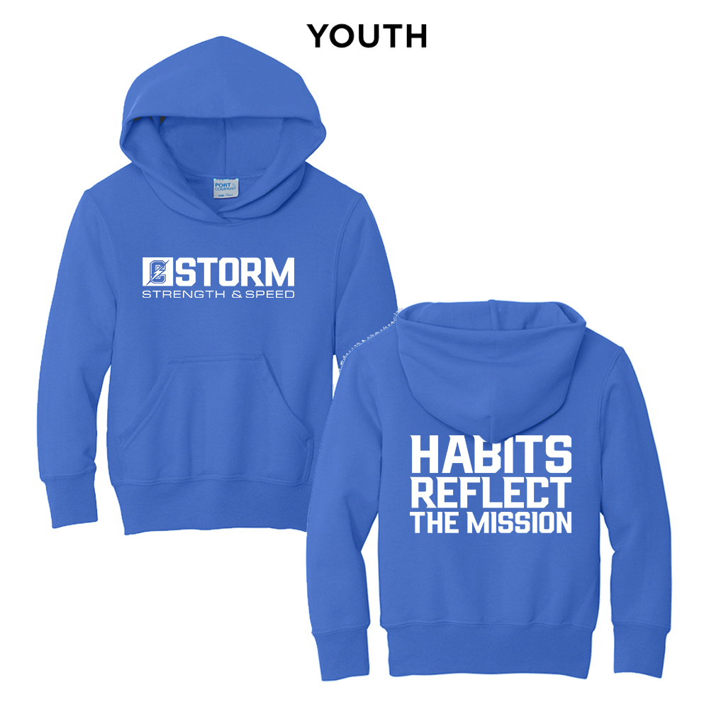 Storm Strength Youth Hooded Sweatshirt-Royal