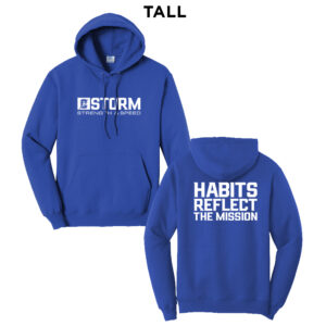 Storm Strength Tall Fleece Hooded Sweatshirt-Royal