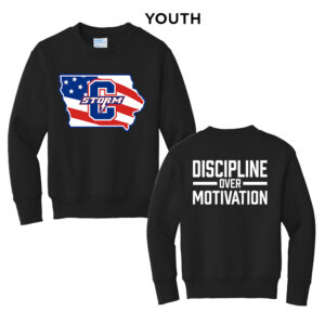 Storm Strength Youth Fleece Crewneck Sweatshirt-Black