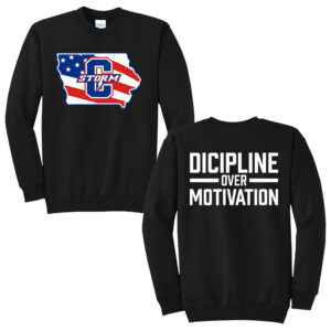 Storm Strength Unisex Core Fleece Crewneck Sweatshirt-Black