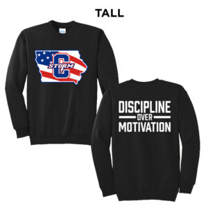 Storm Strength Tall Fleece Crewneck Sweatshirt-Black