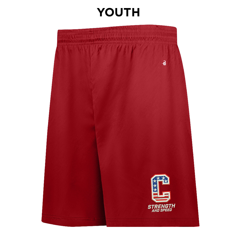 Storm Strength Badger B-Core YOUTH 6 Inch Short-Red